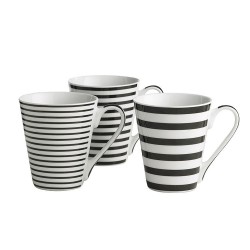 MUG DE PORCELANA NEGRO/BLANCO