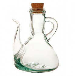 ACEITERA DE VIDRIO CON TAPÓN DE CORCHO
