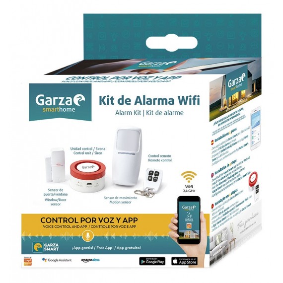 Garza Smart Kit Sistema de Alarma Inteligente Wifi para el Hogar