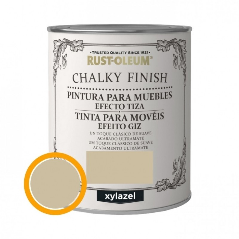 Pintura a la Tiza Chalky Finish Muebles Marrón Yute
