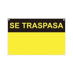 CARTEL 35X45 "SE TRASPASA"