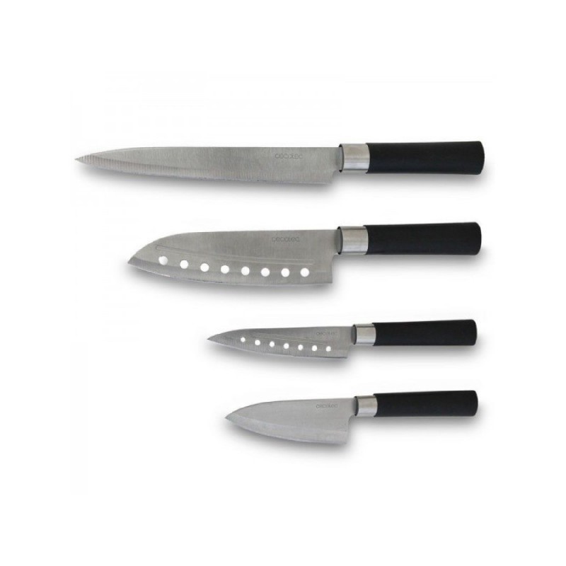 SET 4 CUCHILLOS PORF.SANTOKU CECOTEC
