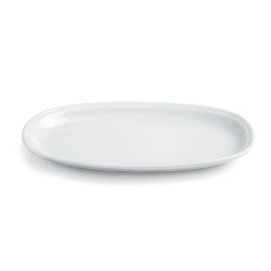 PLATO OVALADO PLANO BLANCO