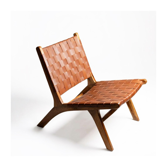 SILLA HABANA CUERO MARRON