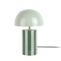 LAMPARA MESA RAYADO VERDE 34CM