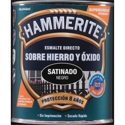 HAMMERITE 750ML ESMALTE METALIZADO SATINADO NEGRO