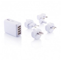 ENCHUFE VIAJE C/4 PUERTOS USB JABASER