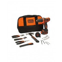 KIT TALADRO ATORNILLADOR 10,8V CON 20 HERRAMIENTAS